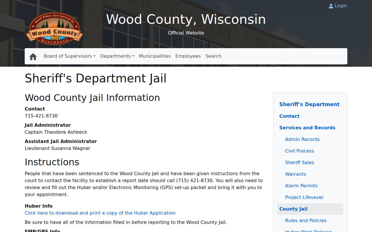 Wood County arrest lookup jail information
